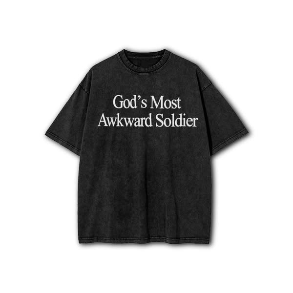 God's Most Awkward Soldier Washed T-Shirt
