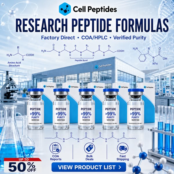 We‘re a GMP-certified peptide manufacturer.Direct from our lab to you — no middlemen.