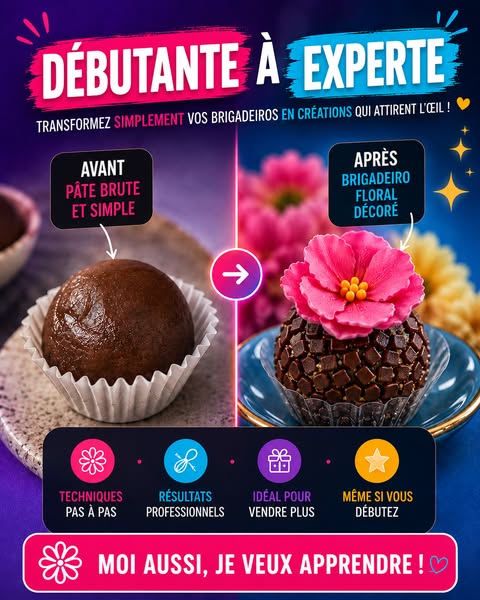 Apprenez les brigadeiros floraux dès zéro