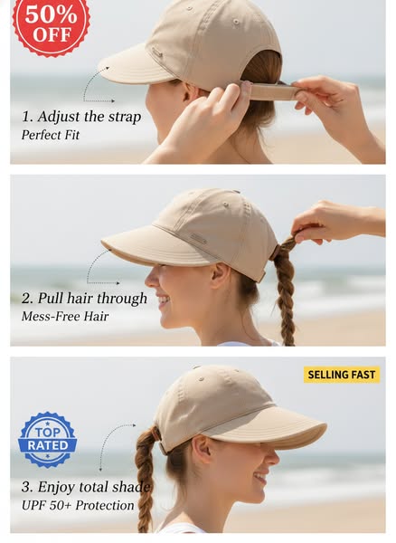 Women's Wide Brim Sun Visor Hat