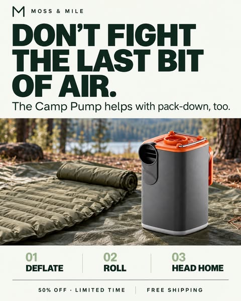 Deflate. Roll. Head Home. 50% Off.