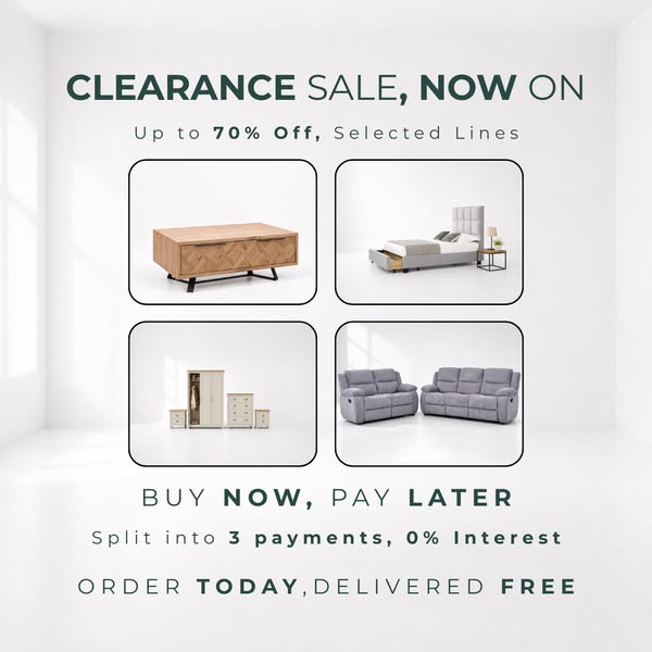 Final Furniture Clearance Starts Now