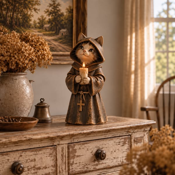 50% Off Last Day Medieval Cat Court — Whimsical Vintage Cat Figurines