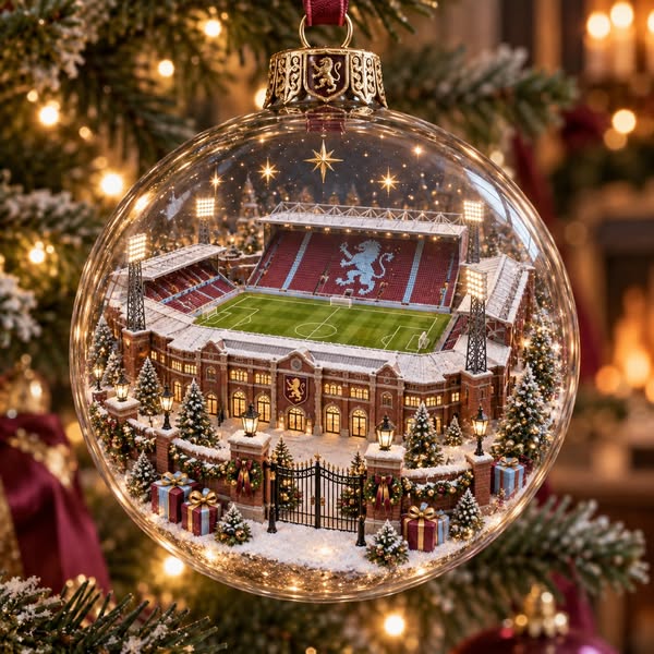 Pride & Tradition Light-Up Football Christmas Globe Ornament