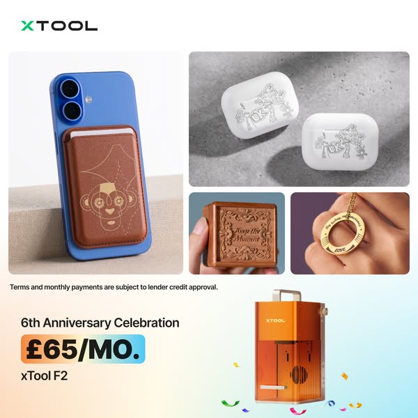 Make More with xTool F2 from £65/Month