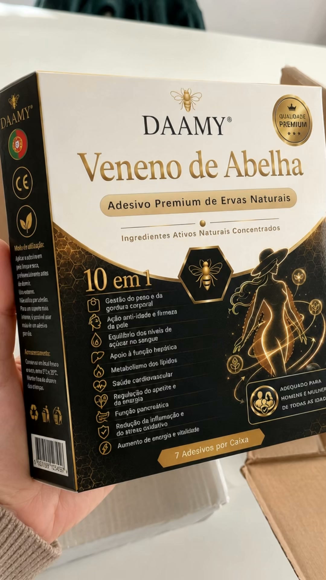 Fabricado em Portugal Resultados visíveis em apenas 7 dias Com certificação CE Garantia de reembolso de 180 dias