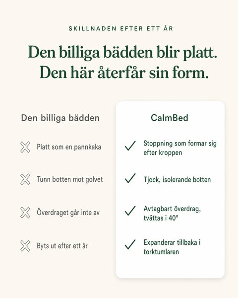 Torktumlaren i stället för en ny bädd