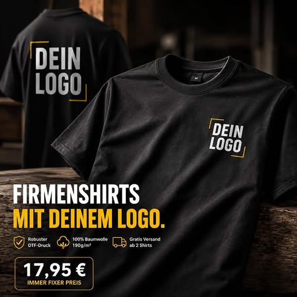 Firmenshirts mit Logo - heute mit 40% Rabatt