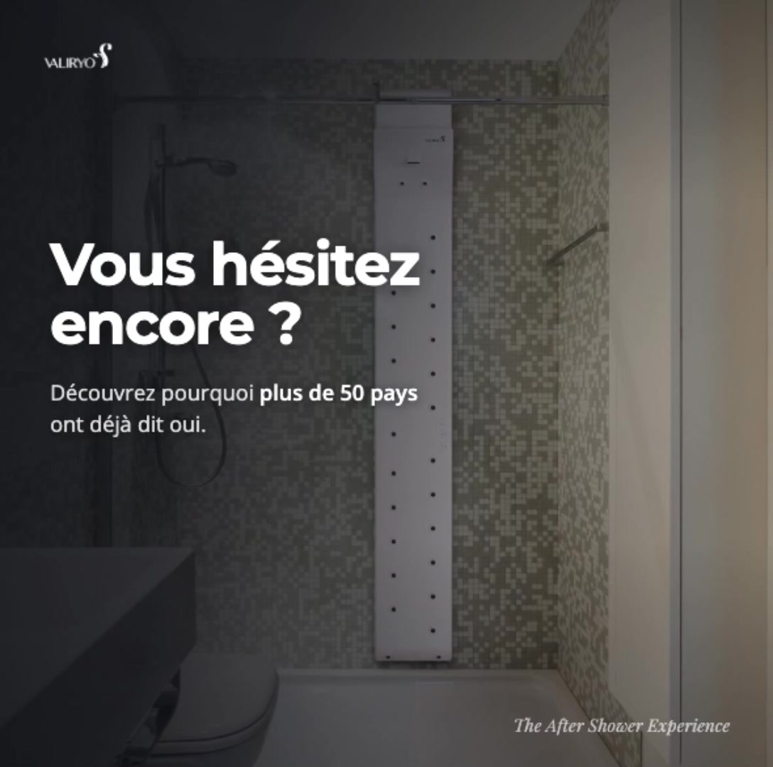 Intégrez Valiryo dans votre salle de bain dès maintenant