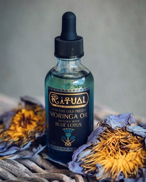 Ritual Oils - 100% Pure Moringa Oil Infused With Blue Lotus