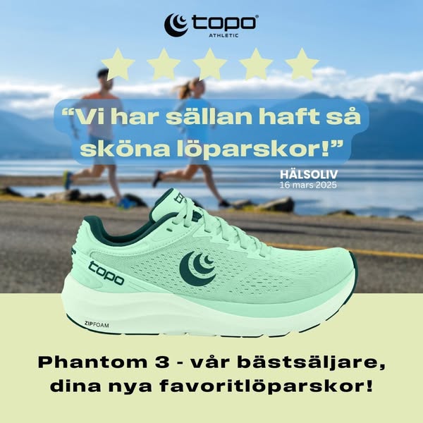 Löparskor med bred tåbox