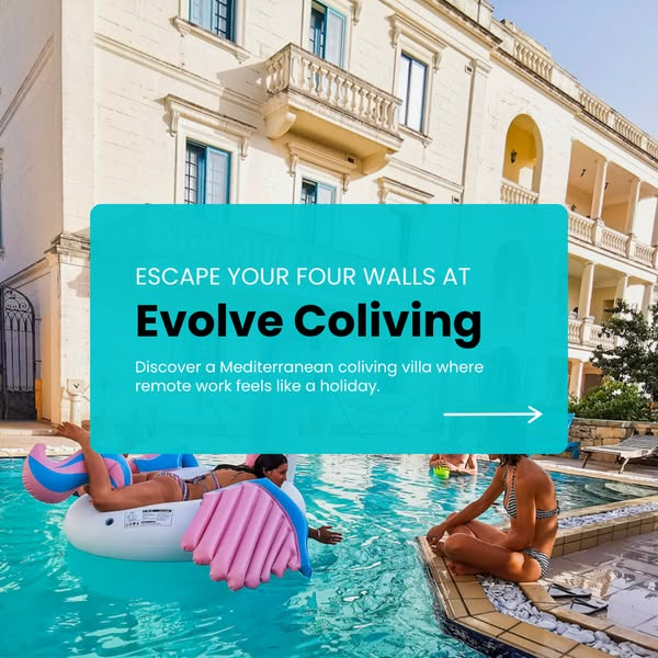 Your community-focused home in Malta for 25-45 digital nomads and entrepreneurs!