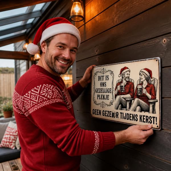 Geen Gezeur Tijdens Kerst! (Het leukste retro kerstbord voor thuis)