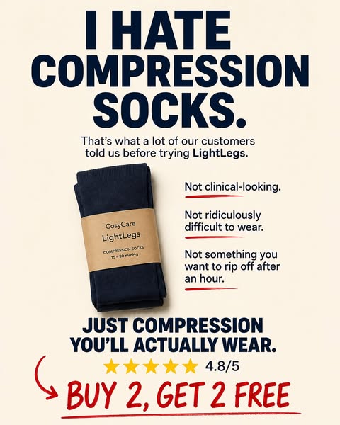 Buy 2, Get 2 Free! LightLeg Compression Socks