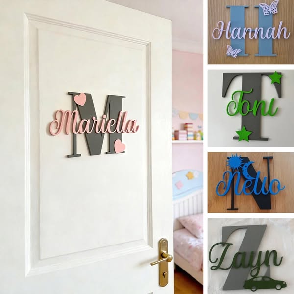 Personalized Kid's Room Door Sign