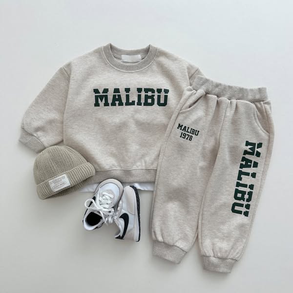 2pcs Toddler Boy/Girl Children's Cothing Alphabet Casual Sports T-Shirt and Pants Set