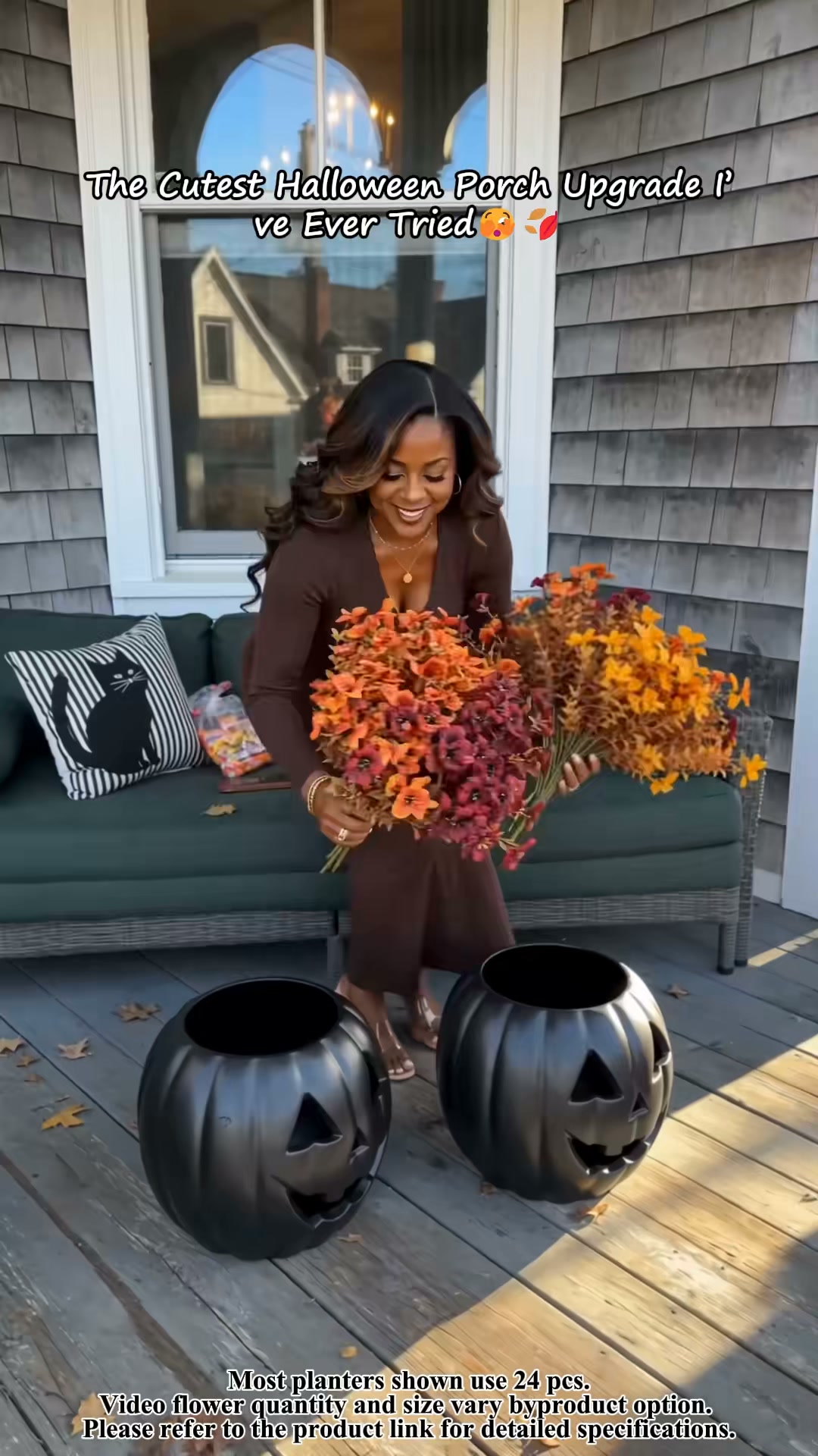 UV-Resistant Artificial Daisy Flowers for Fall Decor Halloween