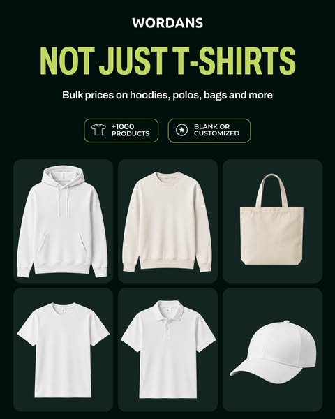 Blank. Customized. Bulk.