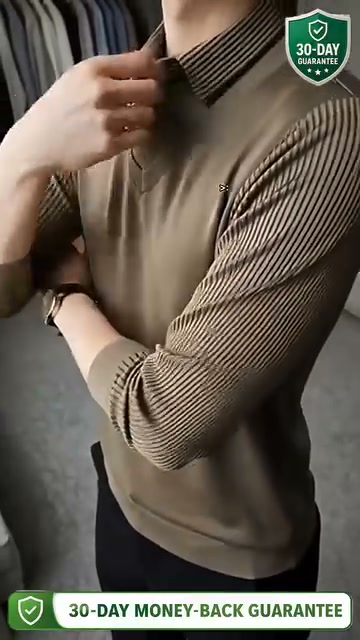 Men's False Two-Piece Long Sleeve Top