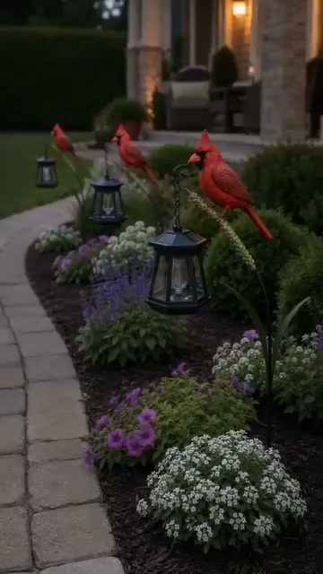 Cardinal Solar Light—A Beautiful Garden Light That Feels Full of Life