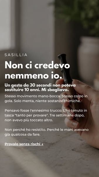 Il Primo Inalatore di Aromaterapia per il Rituale Mano-Bocca