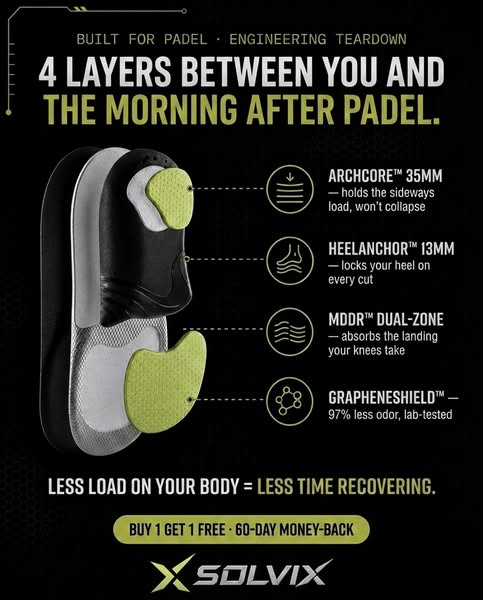 Most padel players pay the pain tax. You don't have to.