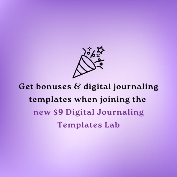 NEW $9 or FREE Digital Journaling Templates