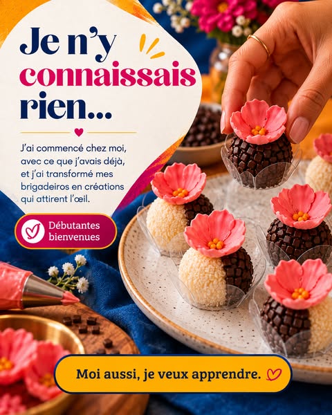 Apprenez les brigadeiros floraux dès zéro