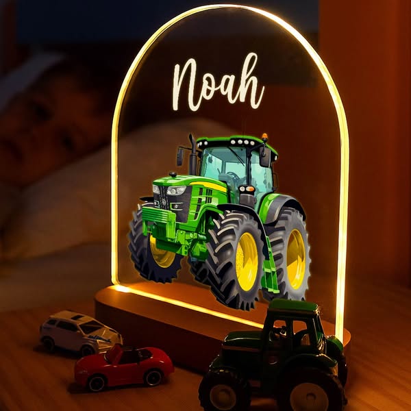 Tracteur - Veilleuse avec Nom Personnalisé - Bella Mia FR