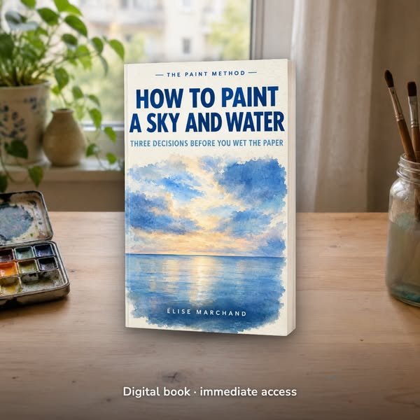 How to Paint a Sky and Water: the three decisions taken before you wet the sheet
