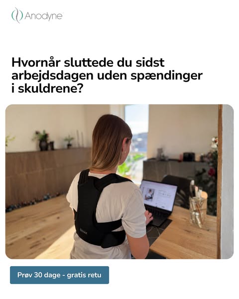 Skulderstøtte der retter ryggen