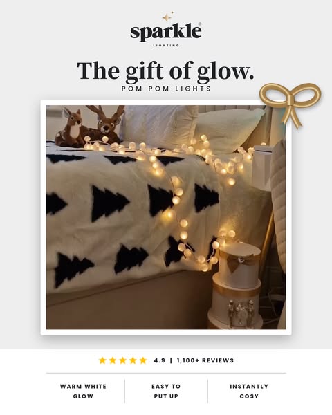 Pom pom lights, wrapped and ready