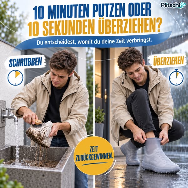 PlitschiGo Trockene Sneaker. Sauber unterwegs.