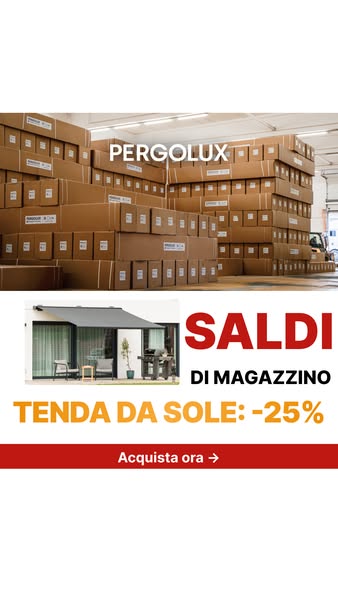 Nuove tende da sole. 10 anni di garanzia.