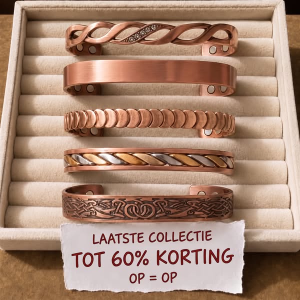 "Mijn moeder werd 96. Ze deed haar koperen armband nooit af. Geen enkele keer."