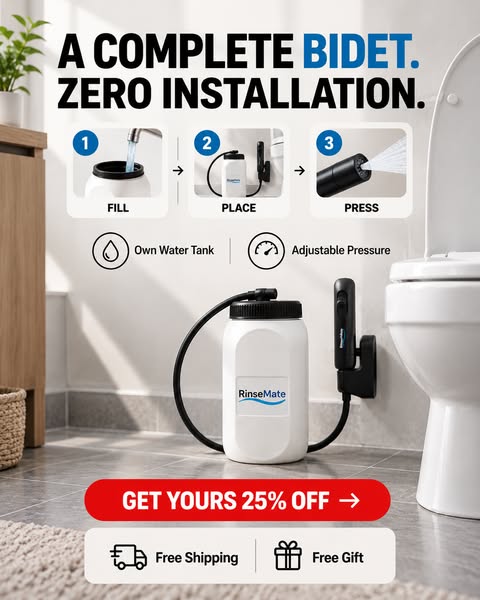 A Real Bidet. 3 Simple Steps.