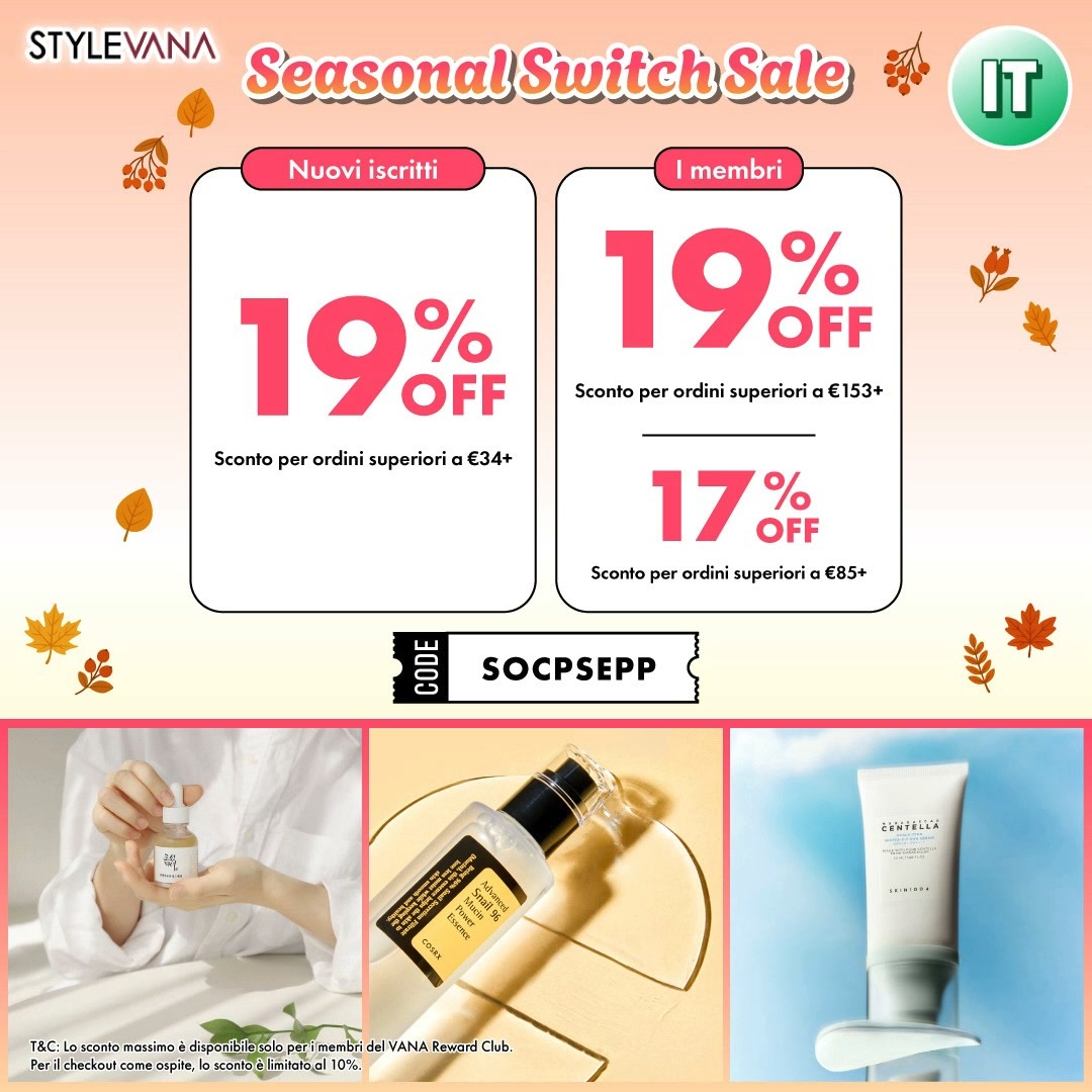 Usa [𝐒𝐎𝐂𝐏𝐒𝐄𝐏𝐏] 𝐩𝐞𝐫 𝐨𝐭𝐭𝐞𝐧𝐞𝐫𝐞 𝐮𝐧 𝟐𝟎% 𝐄𝐗𝐓𝐑𝐀 sui prodotti solari + 𝐮𝐧 𝟏𝟗% 𝐄𝐗𝐓𝐑𝐀 sul resto dei prodotti!