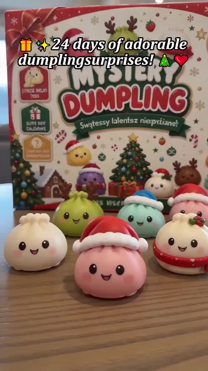 Christmas Dumpling Squishy Advent Calendar – 24 Surprise Toys