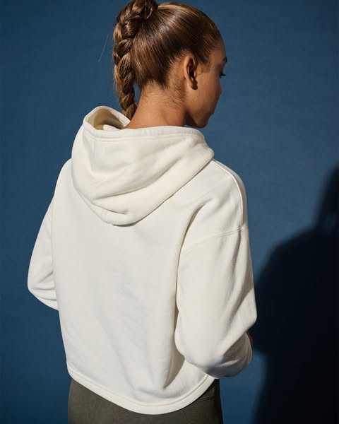 PA396 | Sweat-shirt crop à capuche femme