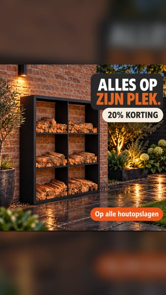 20% korting op houtopslagen