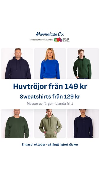 Huvtröjor från 149 kr i alla färger