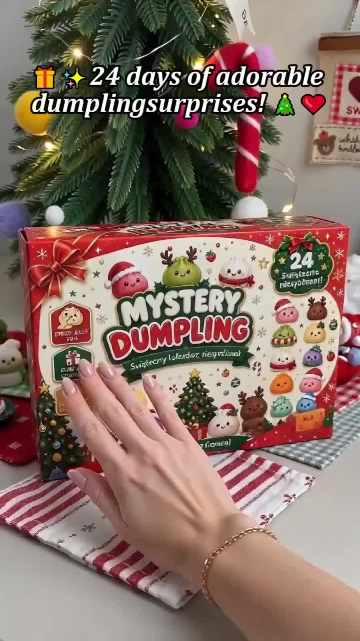Christmas Dumpling Squishy Advent Calendar – 24 Surprise Toys
