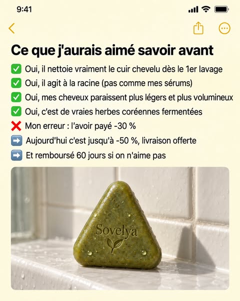 Savon Coréen pour la Pousse des Cheveux — Stoppe la Chute avec 12 Herbes