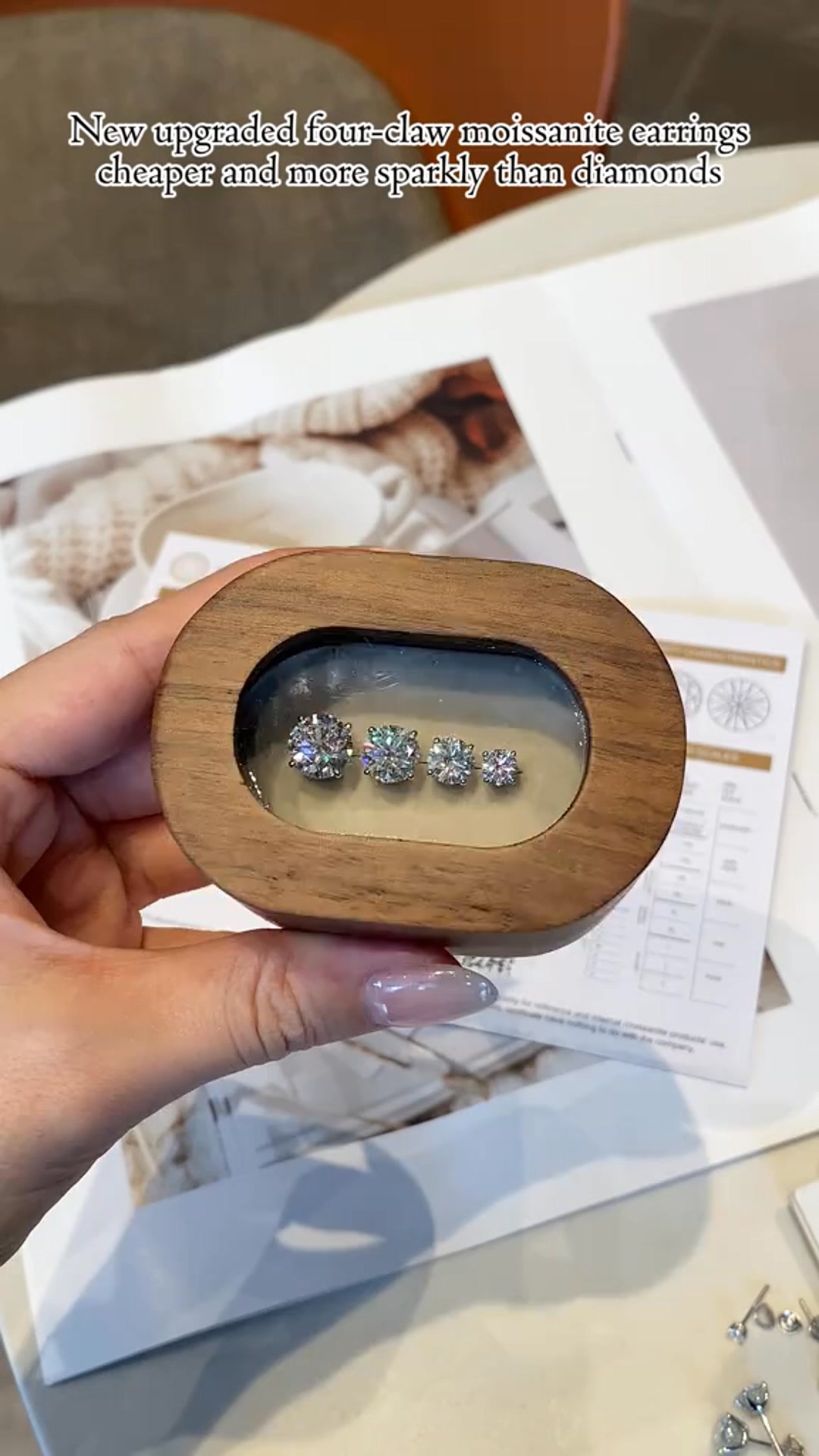 Classic Moissanite Solitaire Stud Earrings