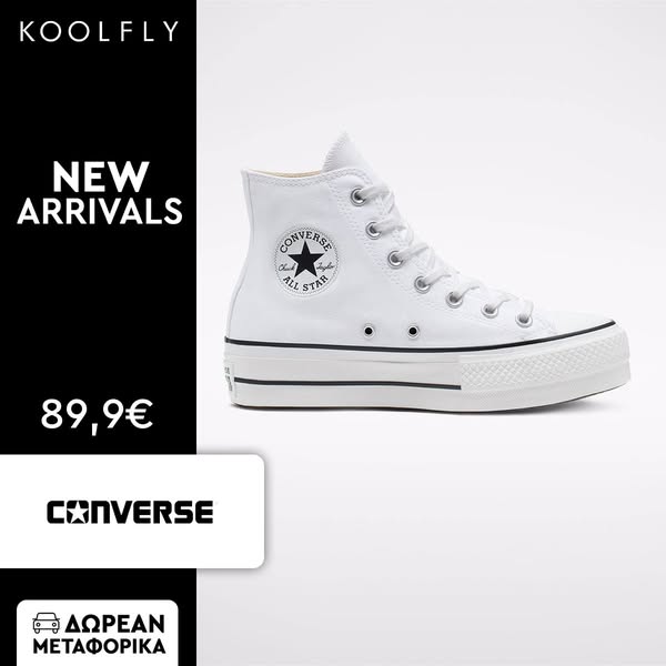 Converse Chuck Taylor All Star Lift Γυναικα Παπουτσια Sneakers White Υφασμα 560846C 102