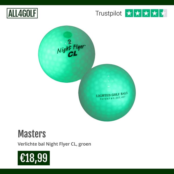 Masters Verlichte bal Night Flyer CL, groen
