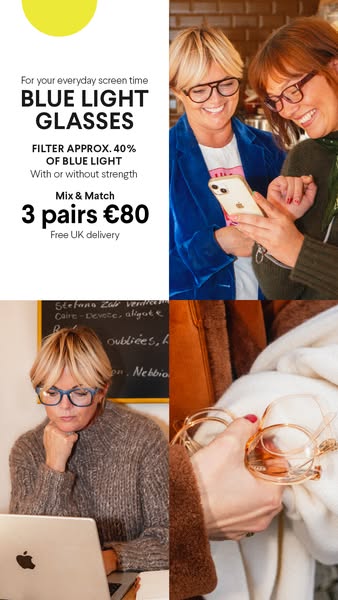 More screen time? Meet our Blue Light glasses