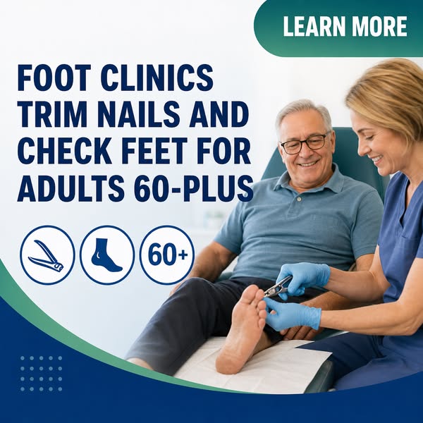 Foot Clinics Trim Nails And Check Feet For Adults 60-Plus