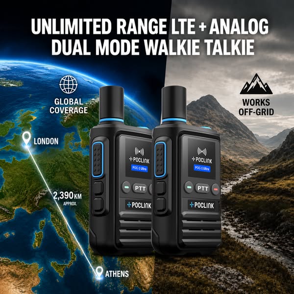 POC-1 Ultra: The World's First LTE+Analog Dual Mode Walkie-Talkie