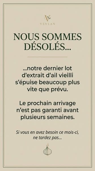Stock limité ce mois-ci